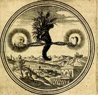 An illustration from Emblemata politica. Quibus ea, quae ad principatum spectant breviter demonstrantur singulor vero explicatio fusius proponitur. Opus novum (1618)