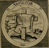 Picture 25 of 112 from Emblemata sacra : hoc est, decades quinque emblematum ex sacra scriptura, de dulcissimo nomine & cruce Jesu Christi, figuris aeneis incisorum ... (1624), leaf 100