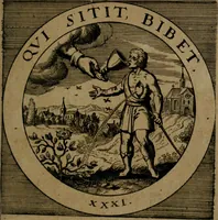 An illustration from Emblemata sacra : hoc est, decades quinque emblematum ex sacra scriptura, de dulcissimo nomine & cruce Jesu Christi, figuris aeneis incisorum ... (1624)