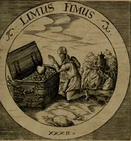 An illustration from Emblemata sacra : hoc est, decades quinque emblematum ex sacra scriptura, de dulcissimo nomine & cruce Jesu Christi, figuris aeneis incisorum ... (1624)