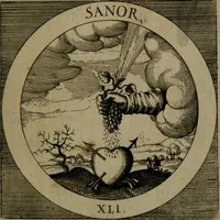 An illustration from Emblemata sacra : hoc est, decades quinque emblematum ex sacra scriptura, de dulcissimo nomine & cruce Jesu Christi, figuris aeneis incisorum ... (1624)