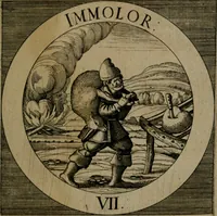 An illustration from Emblemata sacra : hoc est, decades quinque emblematum ex sacra scriptura, de dulcissimo nomine & cruce Jesu Christi, figuris aeneis incisorum ... (1624)