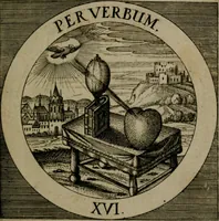 An illustration from Emblemata sacra : hoc est, decades quinque emblematum ex sacra scriptura, de dulcissimo nomine & cruce Jesu Christi, figuris aeneis incisorum ... (1624)