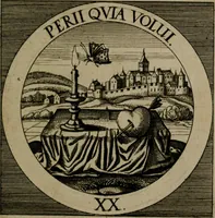 An illustration from Emblemata sacra : hoc est, decades quinque emblematum ex sacra scriptura, de dulcissimo nomine & cruce Jesu Christi, figuris aeneis incisorum ... (1624)