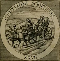 An illustration from Emblemata sacra : hoc est, decades quinque emblematum ex sacra scriptura, de dulcissimo nomine & cruce Jesu Christi, figuris aeneis incisorum ... (1624)
