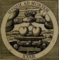 An illustration from Emblemata sacra : hoc est, decades quinque emblematum ex sacra scriptura, de dulcissimo nomine & cruce Jesu Christi, figuris aeneis incisorum ... (1624)
