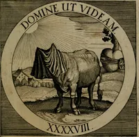 An illustration from Emblemata sacra : hoc est, decades quinque emblematum ex sacra scriptura, de dulcissimo nomine & cruce Jesu Christi, figuris aeneis incisorum ... (1624)
