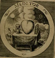 An illustration from Emblemata sacra : hoc est, decades quinque emblematum ex sacra scriptura, de dulcissimo nomine & cruce Jesu Christi, figuris aeneis incisorum ... (1624)