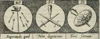 Picture 16 of 49 from Emblemata, sive, Symbola a principibus, viris eeclesiasticis [sic] ac militaribus aliisque vsurpanda : Deuises ou emblemes pour princes, gens d'Eglise, gens de guerre, & aultres (1624), leaf 23