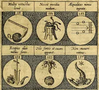 An illustration from Emblemata sive symbola a principibus, viris eeclesiasticis [sic] ac militaribus aliisque vsurpanda. Deuises ou emblemes pour princes, gens d'Eglise, gens de guerre, & aultres (1624)