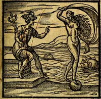 An illustration from Emblemata V.C. Andreae Alciati Mediolanensis iurisconsulti : cum facili & compendiosa explicatione, qua obscura illustrantur, dubiaq́ue omnia soluuntur, (1622)