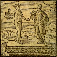 An illustration from Emblemata V.C. Andreae Alciati Mediolanensis iurisconsulti : cum facili & compendiosa explicatione, qua obscura illustrantur, dubiaq́ue omnia soluuntur, (1622)