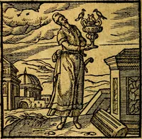 An illustration from Emblemata V.C. Andreae Alciati Mediolanensis iurisconsulti : cum facili & compendiosa explicatione, qua obscura illustrantur, dubiaq́ue omnia soluuntur, (1622)