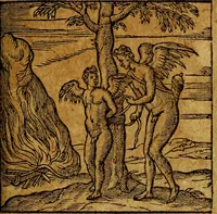 An illustration from Emblemata V.C. Andreae Alciati Mediolanensis iurisconsulti : cum facili & compendiosa explicatione, qua obscura illustrantur, dubiaq́ue omnia soluuntur, (1622)