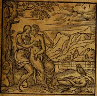 An illustration from Emblemata V.C. Andreae Alciati Mediolanensis iurisconsulti : cum facili & compendiosa explicatione, qua obscura illustrantur, dubiaq́ue omnia soluuntur, (1622)