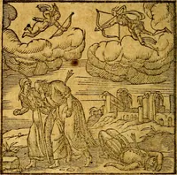 An illustration from Emblemata V.C. Andreae Alciati Mediolanensis iurisconsulti : cum facili & compendiosa explicatione, qua obscura illustrantur, dubiaq́ue omnia soluuntur, (1622)