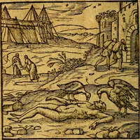 An illustration from Emblemata V.C. Andreae Alciati Mediolanensis iurisconsulti : cum facili & compendiosa explicatione, qua obscura illustrantur, dubiaq́ue omnia soluuntur, (1622)