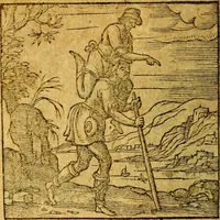 An illustration from Emblemata V.C. Andreae Alciati Mediolanensis iurisconsulti : cum facili & compendiosa explicatione, qua obscura illustrantur, dubiaq́ue omnia soluuntur, (1622)