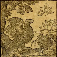 An illustration from Emblemata V.C. Andreae Alciati Mediolanensis iurisconsulti : cum facili & compendiosa explicatione, qua obscura illustrantur, dubiaq́ue omnia soluuntur, (1622)