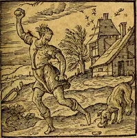 An illustration from Emblemata V.C. Andreae Alciati Mediolanensis iurisconsulti : cum facili & compendiosa explicatione, qua obscura illustrantur, dubiaq́ue omnia soluuntur, (1622)