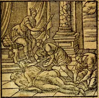 An illustration from Emblemata V.C. Andreae Alciati Mediolanensis iurisconsulti : cum facili & compendiosa explicatione, qua obscura illustrantur, dubiaq́ue omnia soluuntur, (1622)