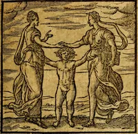 An illustration from Emblemata V.C. Andreae Alciati Mediolanensis iurisconsulti : cum facili & compendiosa explicatione, qua obscura illustrantur, dubiaq́ue omnia soluuntur, (1622)