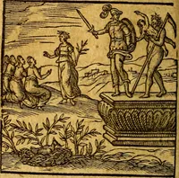 Picture 29 of 213 from Emblemata V.C. Andreae Alciati Mediolanensis iurisconsulti : cum facili & compendiosa explicatione, qua obscura illustrantur, dubiaq́ue omnia soluuntur, (1622), leaf 47