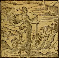 An illustration from Emblemata V.C. Andreae Alciati Mediolanensis iurisconsulti : cum facili & compendiosa explicatione, qua obscura illustrantur, dubiaq́ue omnia soluuntur, (1622)