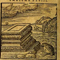 Picture 31 of 213 from Emblemata V.C. Andreae Alciati Mediolanensis iurisconsulti : cum facili & compendiosa explicatione, qua obscura illustrantur, dubiaq́ue omnia soluuntur, (1622), leaf 49