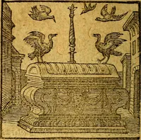 An illustration from Emblemata V.C. Andreae Alciati Mediolanensis iurisconsulti : cum facili & compendiosa explicatione, qua obscura illustrantur, dubiaq́ue omnia soluuntur, (1622)