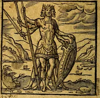 An illustration from Emblemata V.C. Andreae Alciati Mediolanensis iurisconsulti : cum facili & compendiosa explicatione, qua obscura illustrantur, dubiaq́ue omnia soluuntur, (1622)