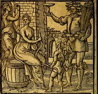 An illustration from Emblemata V.C. Andreae Alciati Mediolanensis iurisconsulti : cum facili & compendiosa explicatione, qua obscura illustrantur, dubiaq́ue omnia soluuntur, (1622)
