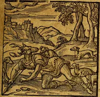 An illustration from Emblemata V.C. Andreae Alciati Mediolanensis iurisconsulti : cum facili & compendiosa explicatione, qua obscura illustrantur, dubiaq́ue omnia soluuntur, (1622)