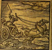 An illustration from Emblemata V.C. Andreae Alciati Mediolanensis iurisconsulti : cum facili & compendiosa explicatione, qua obscura illustrantur, dubiaq́ue omnia soluuntur, (1622)