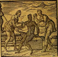 An illustration from Emblemata V.C. Andreae Alciati Mediolanensis iurisconsulti : cum facili & compendiosa explicatione, qua obscura illustrantur, dubiaq́ue omnia soluuntur, (1622)