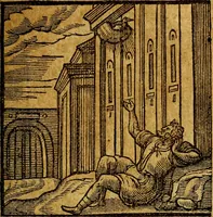 An illustration from Emblemata V.C. Andreae Alciati Mediolanensis iurisconsulti : cum facili & compendiosa explicatione, qua obscura illustrantur, dubiaq́ue omnia soluuntur, (1622)