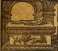 An illustration from Emblemata V.C. Andreae Alciati Mediolanensis iurisconsulti : cum facili & compendiosa explicatione, qua obscura illustrantur, dubiaq́ue omnia soluuntur, (1622)