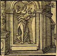 An illustration from Emblemata v. c. Andreae Alciati Mediolanensis iurisconsulti : cum facili & compe[n]diosa explicatione, qua obscura illustrantur, dubiáque omnia solvuntur (1584)