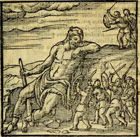 Picture 64 of 216 from Emblemata v. c. Andreae Alciati Mediolanensis iurisconsulti : cum facili & compe[n]diosa explicatione, qua obscura illustrantur, dubiáque omnia solvuntur (1584), leaf 140