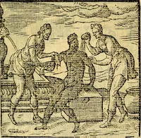 An illustration from Emblemata v. c. Andreae Alciati Mediolanensis iurisconsulti : cum facili & compe[n]diosa explicatione, qua obscura illustrantur, dubiáque omnia solvuntur (1584)