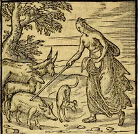 An illustration from Emblemata v. c. Andreae Alciati Mediolanensis iurisconsulti : cum facili & compe[n]diosa explicatione, qua obscura illustrantur, dubiáque omnia solvuntur (1584)