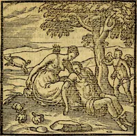 An illustration from Emblemata v. c. Andreae Alciati Mediolanensis iurisconsulti : cum facili & compe[n]diosa explicatione, qua obscura illustrantur, dubiáque omnia solvuntur (1584)