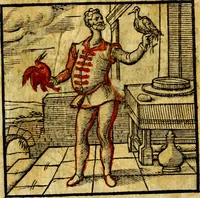 Picture 95 of 216 from Emblemata v. c. Andreae Alciati Mediolanensis iurisconsulti : cum facili & compe[n]diosa explicatione, qua obscura illustrantur, dubiáque omnia solvuntur (1584), leaf 204