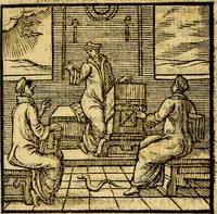 An illustration from Emblemata v. c. Andreae Alciati Mediolanensis iurisconsulti : cum facili & compe[n]diosa explicatione, qua obscura illustrantur, dubiáque omnia solvuntur (1584)