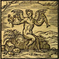 An illustration from Emblemata v. c. Andreae Alciati Mediolanensis iurisconsulti : cum facili & compe[n]diosa explicatione, qua obscura illustrantur, dubiáque omnia solvuntur (1584)