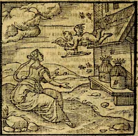 An illustration from Emblemata v. c. Andreae Alciati Mediolanensis iurisconsulti : cum facili & compe[n]diosa explicatione, qua obscura illustrantur, dubiáque omnia solvuntur (1584)