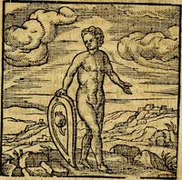 Picture 118 of 216 from Emblemata v. c. Andreae Alciati Mediolanensis iurisconsulti : cum facili & compe[n]diosa explicatione, qua obscura illustrantur, dubiáque omnia solvuntur (1584), leaf 250