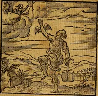 An illustration from Emblemata v. c. Andreae Alciati Mediolanensis iurisconsulti : cum facili & compe[n]diosa explicatione, qua obscura illustrantur, dubiáque omnia solvuntur (1584)