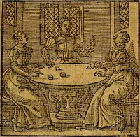 An illustration from Emblemata v. c. Andreae Alciati Mediolanensis iurisconsulti : cum facili & compe[n]diosa explicatione, qua obscura illustrantur, dubiáque omnia solvuntur (1584)