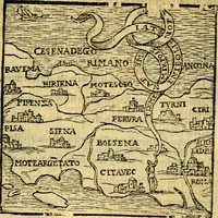Picture 138 of 216 from Emblemata v. c. Andreae Alciati Mediolanensis iurisconsulti : cum facili & compe[n]diosa explicatione, qua obscura illustrantur, dubiáque omnia solvuntur (1584), leaf 294